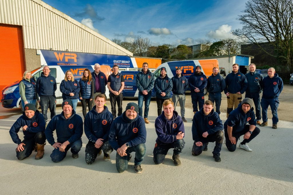 Team photo of the Western Flat Roofing.